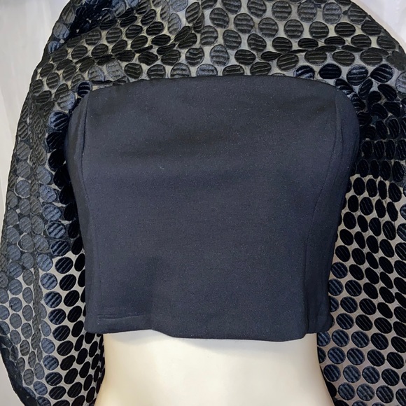 Sexy Nicholas Black Lace Flare Sleeveless Top - Picture 7 of 11